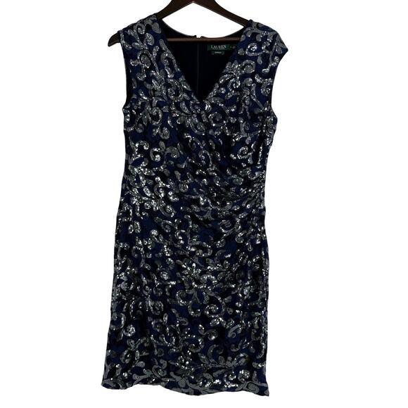 ralph lauren cocktail dresses Polo Black Paneled Satin Dress